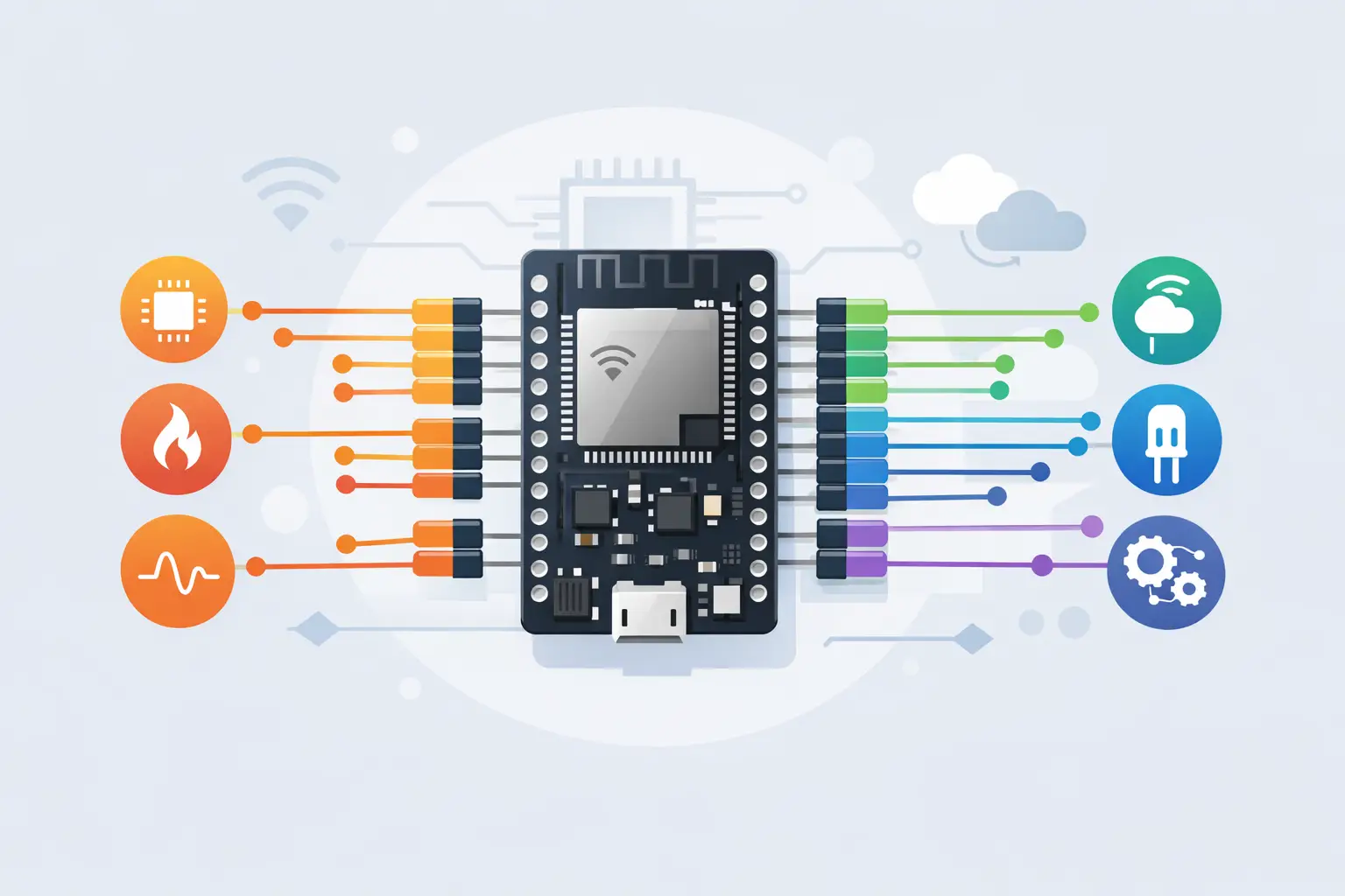 Diagrama de pines ESP32 DevKit sin errores